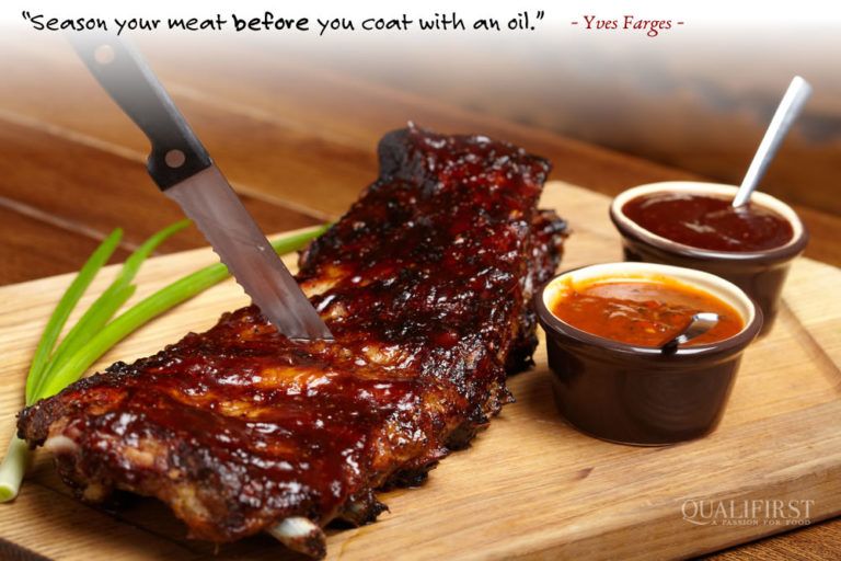 Season your meat before coating with a good olive oil.