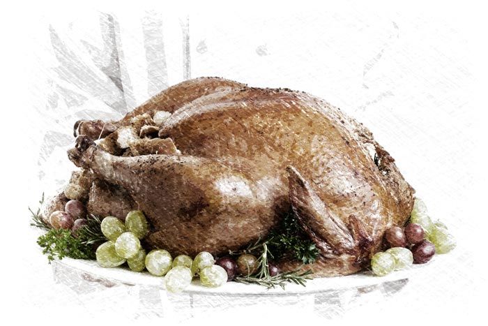 Stuffed and web brined thanksgiving turkey given by a Chef