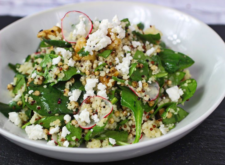Couscous, Sorghum and Spinach Salad
