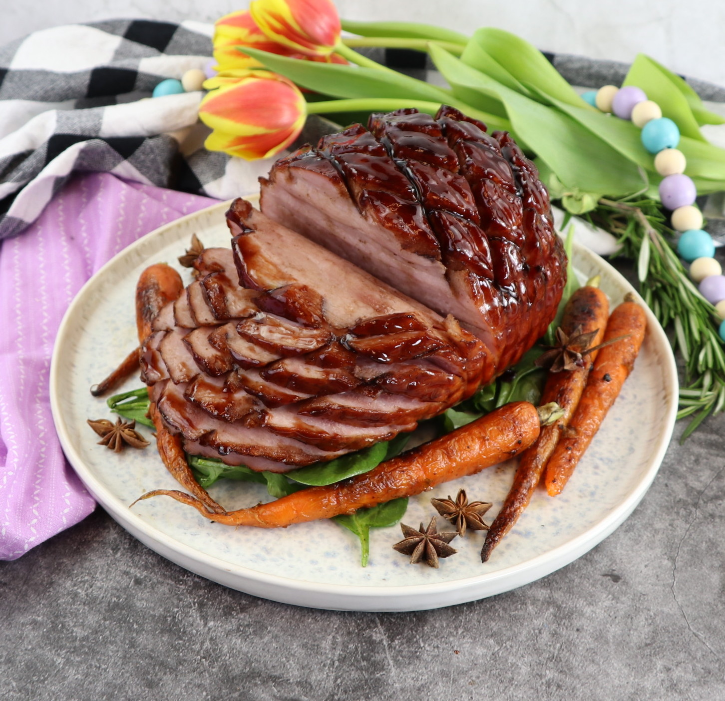 Amarena Cherries Anise Glazed Easter Ham