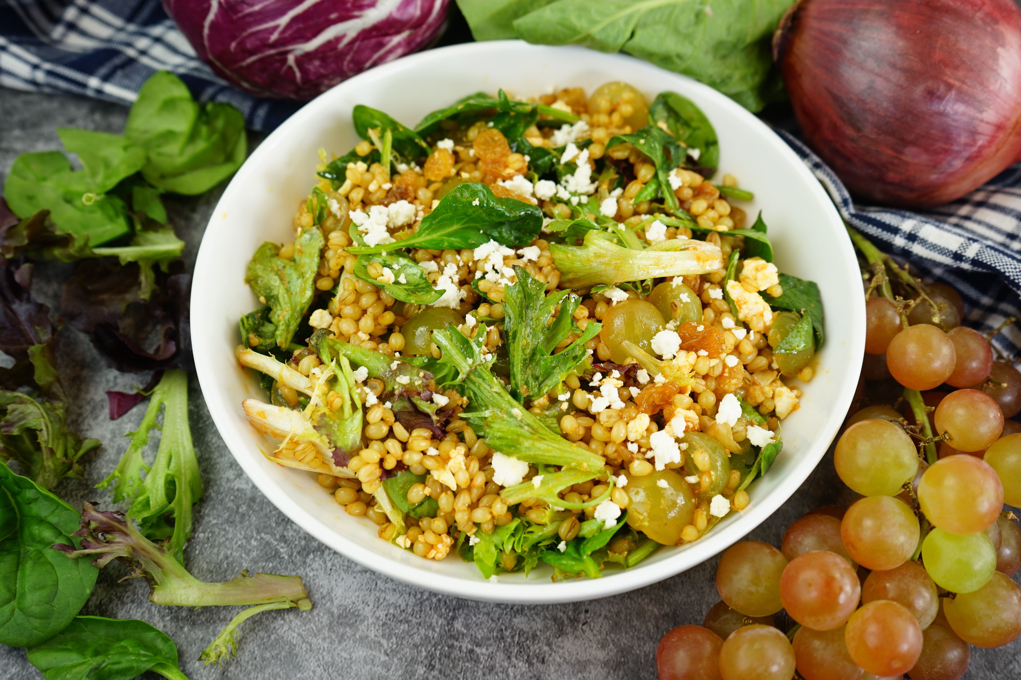 Wheat Berries Salad with Smoked Paprika Dressing