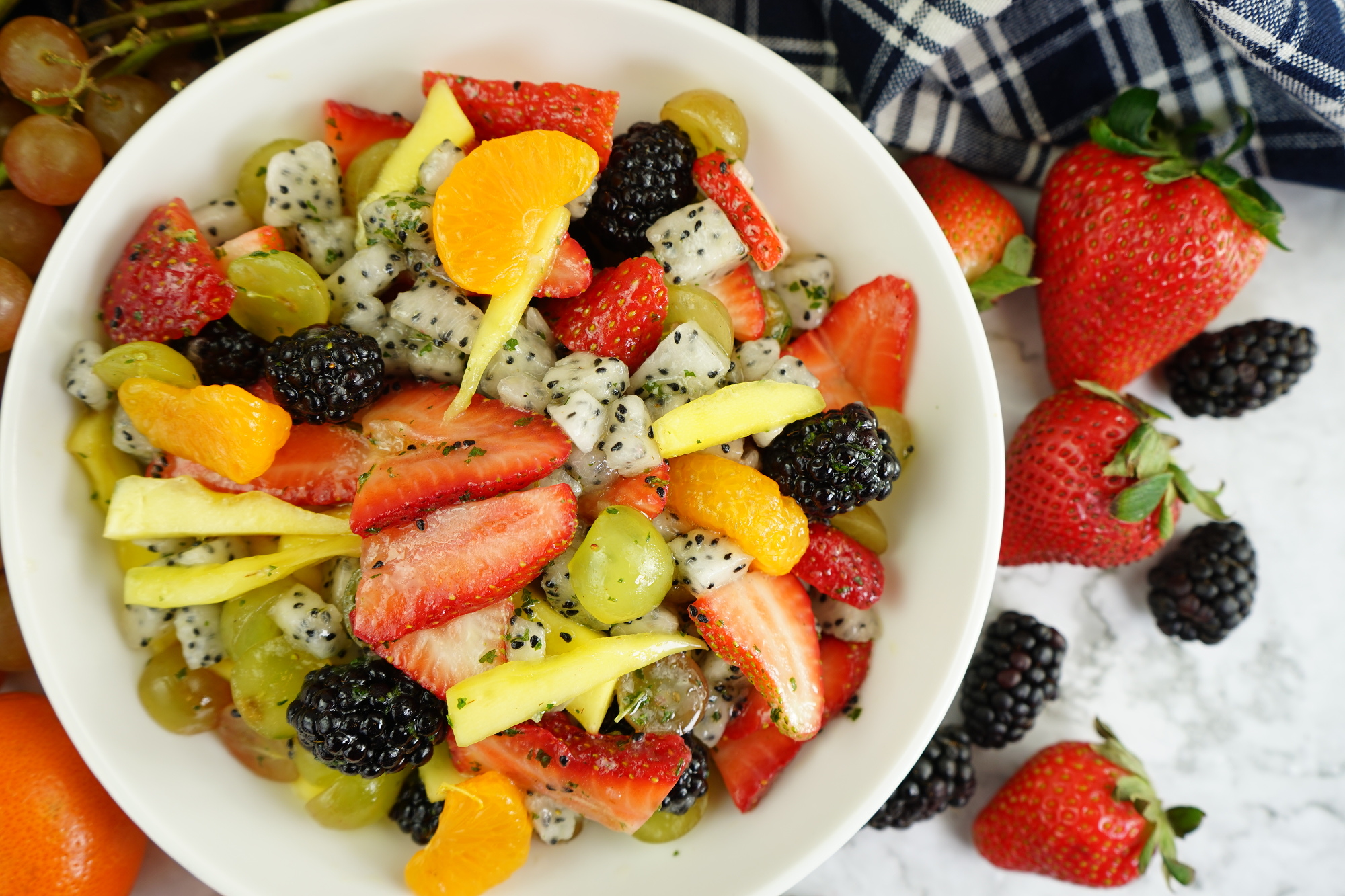 Agave Mint Lime Summer Fruit Salad Qualifirst
