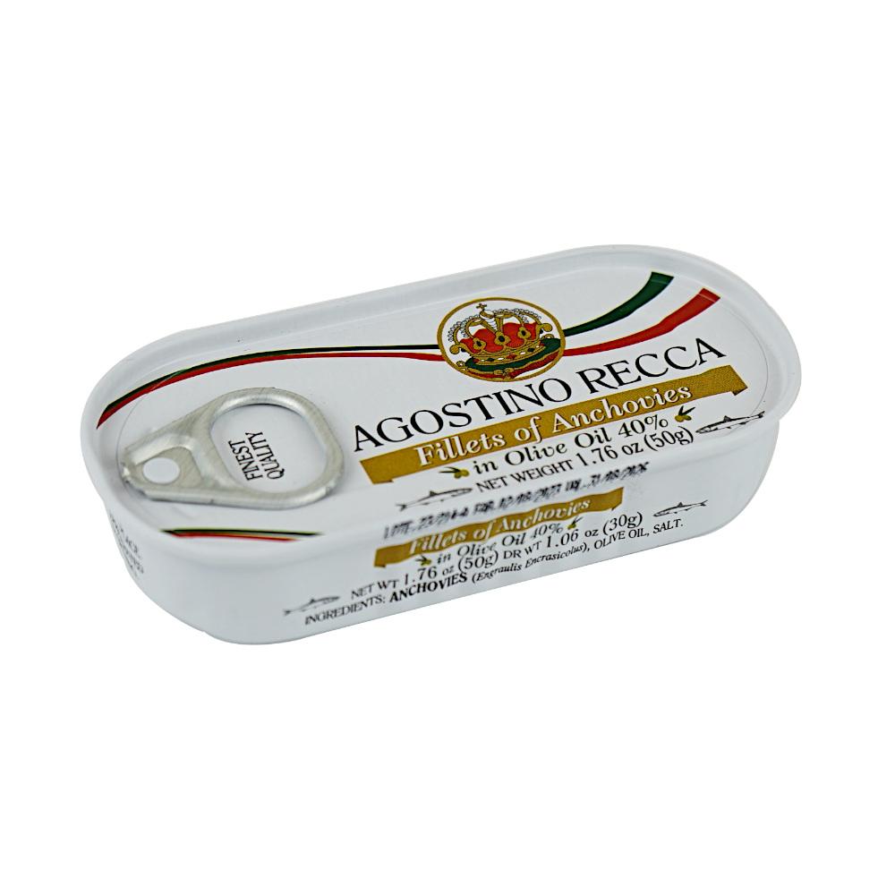 Anchovy Fillet in Olive Oil 56 g Agostino Recca