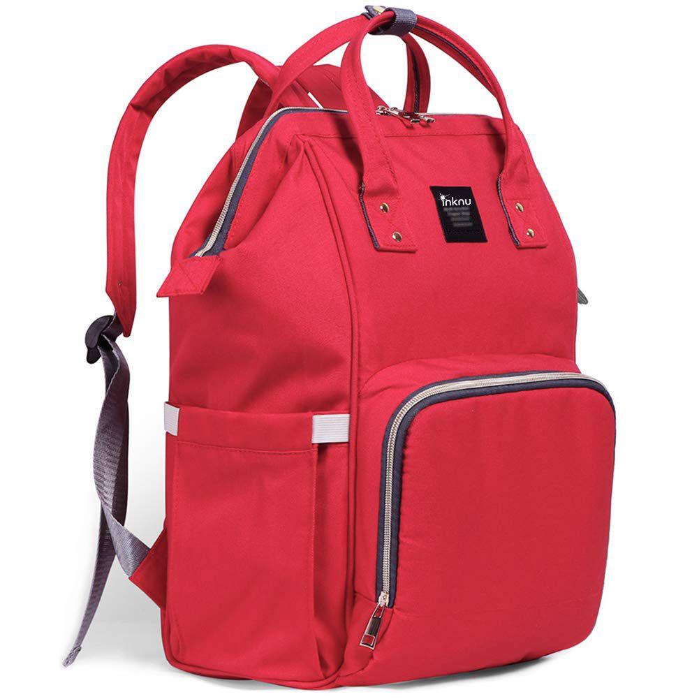 Diaper Waterproof Backpack - Red Inknu