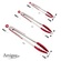 Tongs Silicone Red 7&quot;, 9&quot;, 12&quot; Set Red Artigee