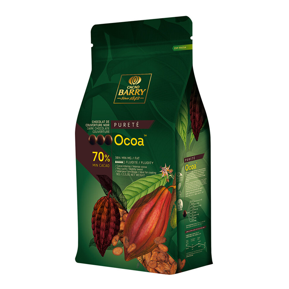 Ocoa 70% Dark Chocolate Couverture - 1 kg Cacao Barry