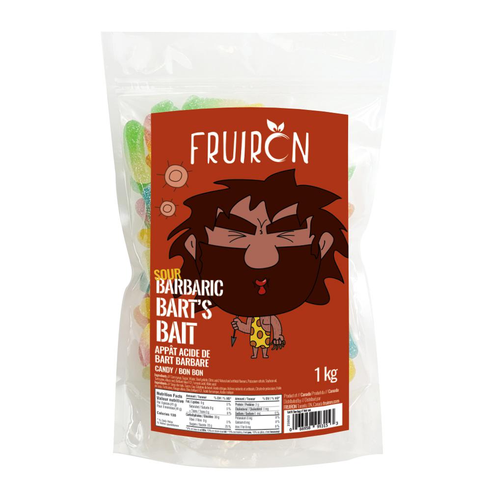 Sour Barbaric Bart's Bait (Gummy Worms) 1 kg Fruiron