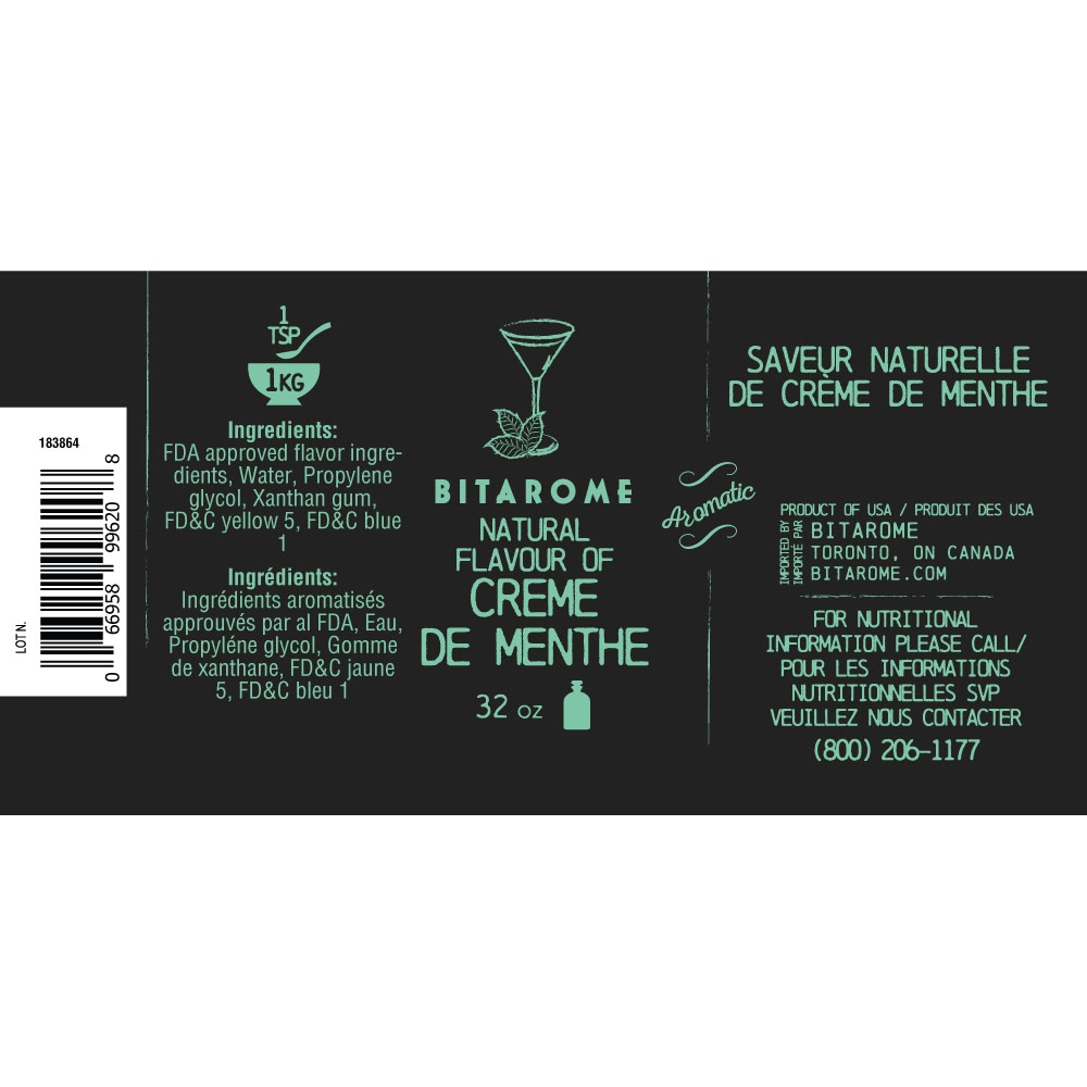 Creme de Menthe Extract - 32 oz Bitarome