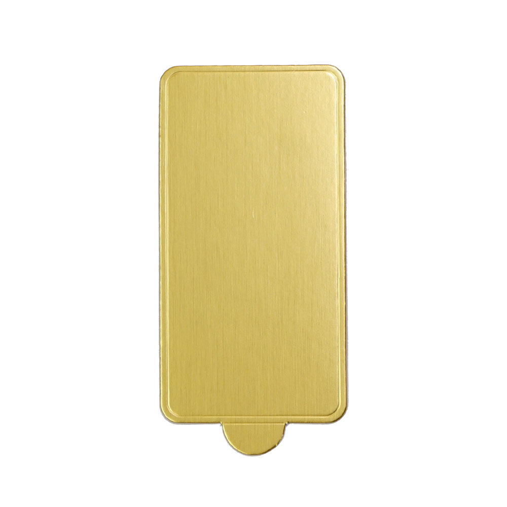 Rectangle Mini Cake Base Board Gold 102x53mm 100 pc Artigee