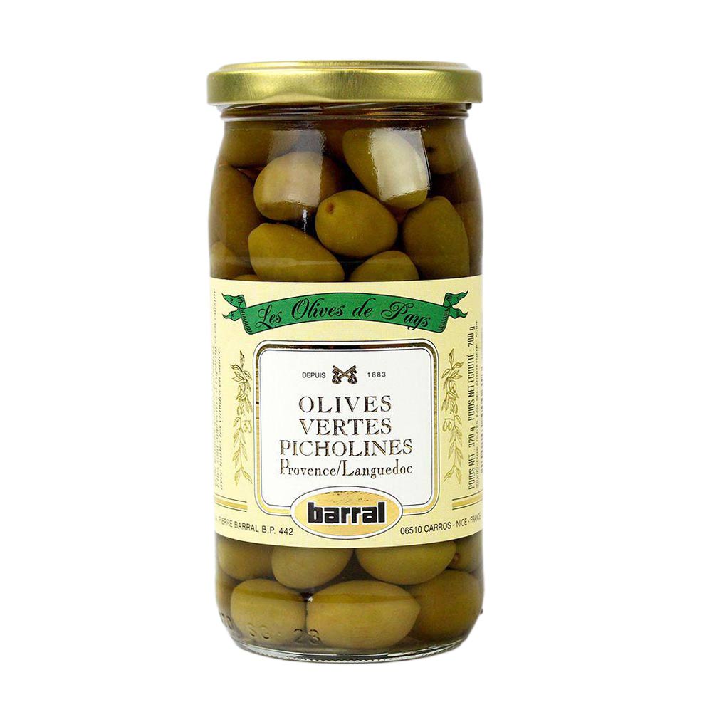 Olives Vertes Picholine 200 g Barral