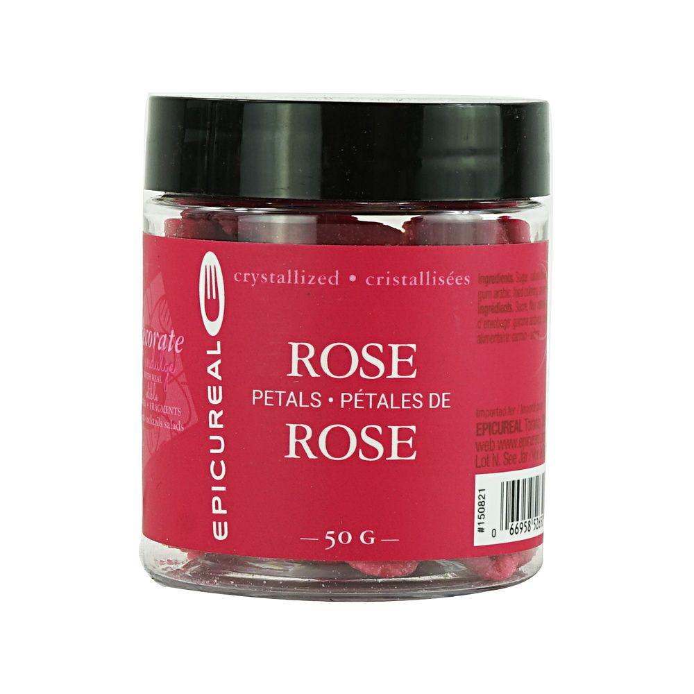Larges Pétales de Rose Cristallisés 50 g Epicureal