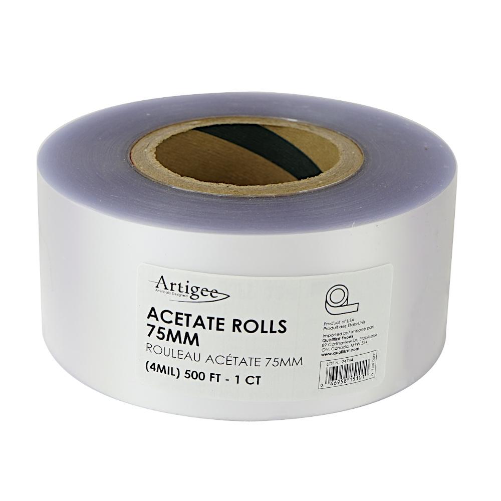 Acetate Roll 75mm (4MIL) 500ft Almondena