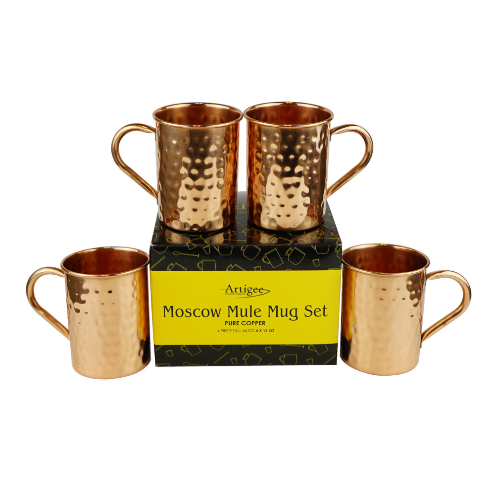 Moscow Mule Mug Set (Tall) 4pc Set Artigee