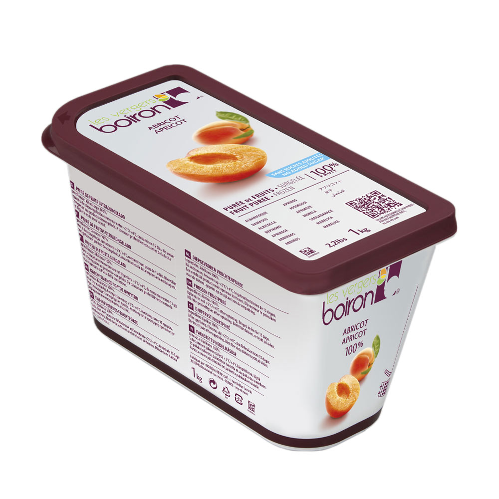Apricot Puree 100% Pure Frozen 1 kg Boiron