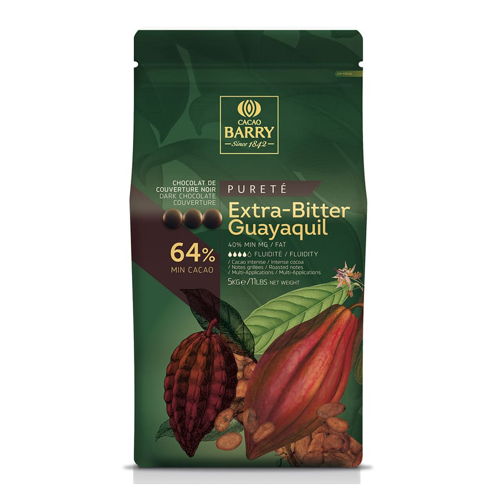 Guayaquil Extra Amer 64% Pistoles 5 kg Cacao Barry