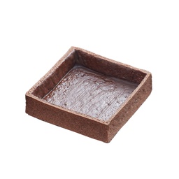[236275] Coquilles de tarte au chocolat grand carré 71mm 45 pc La Rose Noire