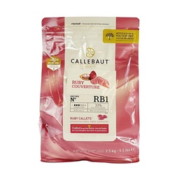 [173006] Callets de couverture au chocolat rubis 2.5 kg Callebaut