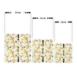 [ARTG-8001] Bees Wax Food Wrap 3 Size Set - 1 pc Artigee