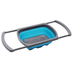 [ARTG-8002B] Silicone Over Sink Collapsible Strainer  39x26.5cm Blue Artigee