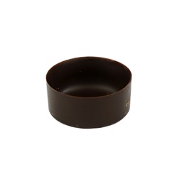 [176009] Chocolate Shell 69% Single Origin Slim Extra Mini Round 2.9cm 392 pc La Rose Noire