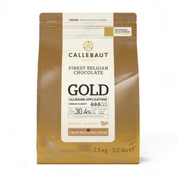 [173007] Gold Chocolate Couverture Callets - 2.5 kg Callebaut