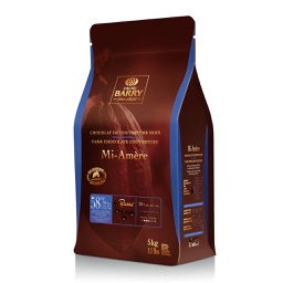 [172997] Couverture Mi Amere 58% Chocolat Noir - 5 kg Cacao Barry
