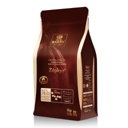 [172999] Couverture de chocolat blanc Zephyr 34% - 5 kg Cacao Barry