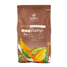 [172999] Zephyr 34% White Chocolate Couverture - 5 kg Cacao Barry