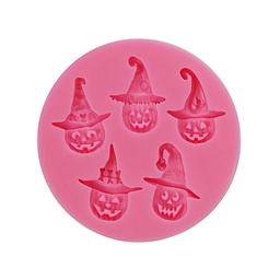 [ARTG-9214] Moule en silicone Citrouilles d'Halloween 5 cavités 5 Cavity 1 ct Artigee