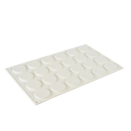 [ARTG-9336] Silicone Mousse Mold Small Flat Cylinder 24 Cavity 1 ct Artigee