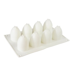 [ARTG-9340] Silicone Mousse Mold Eggs 8 Cavity 1 ct Artigee