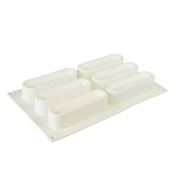 [ARTG-9344] Silicone Mousse Mold Hollow Bar 6 Cavity 1 ct Artigee