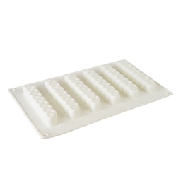 [ARTG-9356] Silicone Mousse Mold Squiggle 6 Cavity 1 ct Artigee
