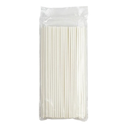 [ARTG-8711] Paper Lollipop Sticks White 3x150mm 100pcs 1 ct Artigee