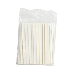 [ARTG-8712] Paper Lollipop Sticks White 3.5x100mm 100pcs Artigee
