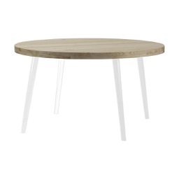 [TUV1300A-W] Tuve Large Round Wood Dining Table - Light Stained Wudern
