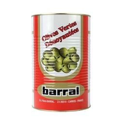 [122032] Olives Vertes Manzanilla Dénoyautée 4.25 L Barral
