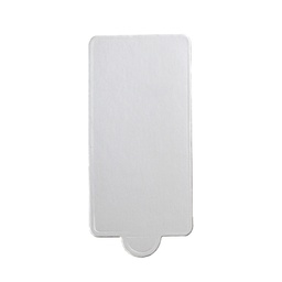 [ARTG-8520S-100] Rectangle Mini Cake Base Board Silver 102x53mm 100 pc Artigee