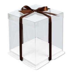 [ARTG-8900] Cake Box Clear 17x17x12.5cm 50 pc Artigee