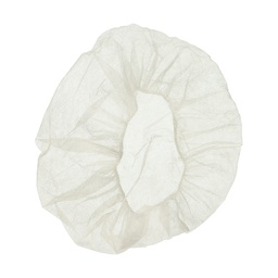 [ARTG-9930] Hairnet Non-Woven Pleated White 21&quot; 100 pc Artigee