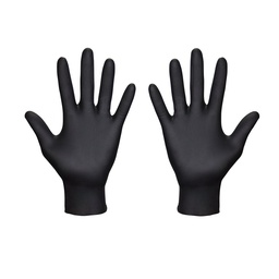 [290275M] Nitrile Disposables Gloves 4mil Black Medium 100 ct Wipeco