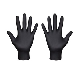 [290275XL] Nitrile Disposables Gloves 4mil Black X-Large 100 ct Wipeco