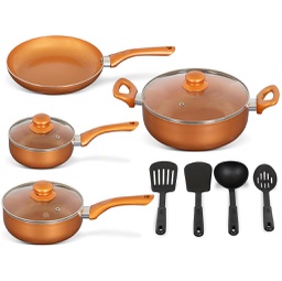 [ARTG-6002] Cookware Set Copper Ceramic 12 Pc Set Artigee