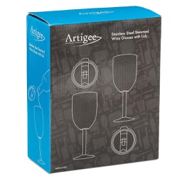 [ARTG-7102] Wine Cup Double Wall with Lid 2 Pc Set Artigee