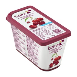[152848-6ct] Cranberry &amp; Morello Cherry Puree 100% Pure Frozen 6 x 1 kg Boiron