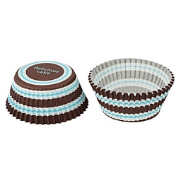 [ARTG-8360] Cupcake Paper Liners Circle Stripe Brown 5cm 100 pc Artigee