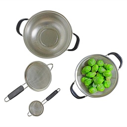 [ARTG-6003] Steel Colander & Strainer Set 4 pc Artigee