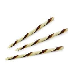 [173087] Crayons marbrés au chocolat blanc 200mm x 6mm 190pc 700 g Qualifirst