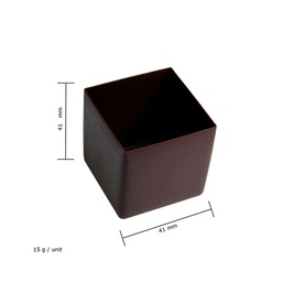 [171298] Coupelles Cube Dark 40 pc Michel Cluizel