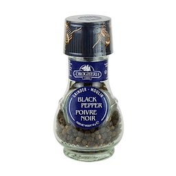 [186451] Black Peppercorn Grinder Organic 45 g Drogheria
